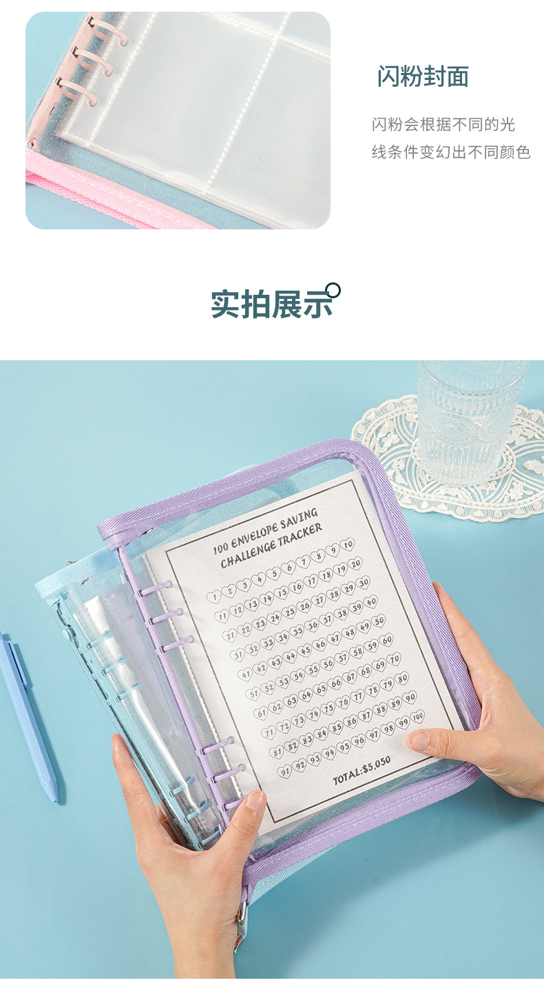 Couple 100-day Savings Challenge: Storage Bag, two-in-one beach bag, Digital storage bag, Tableware, Cross-border pic 10