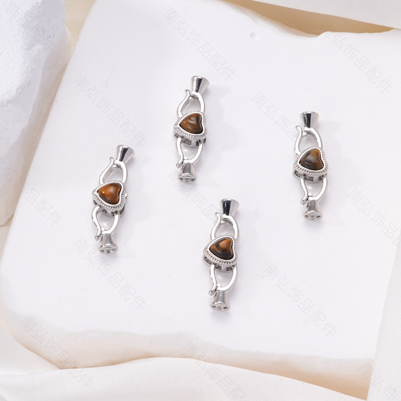 Xiaomi pearl, pearl necklace, clasp, stone connection, end clasp, mother-and-child clasp, sweater chain buckle, diy jewelry, copper accessories pic 4