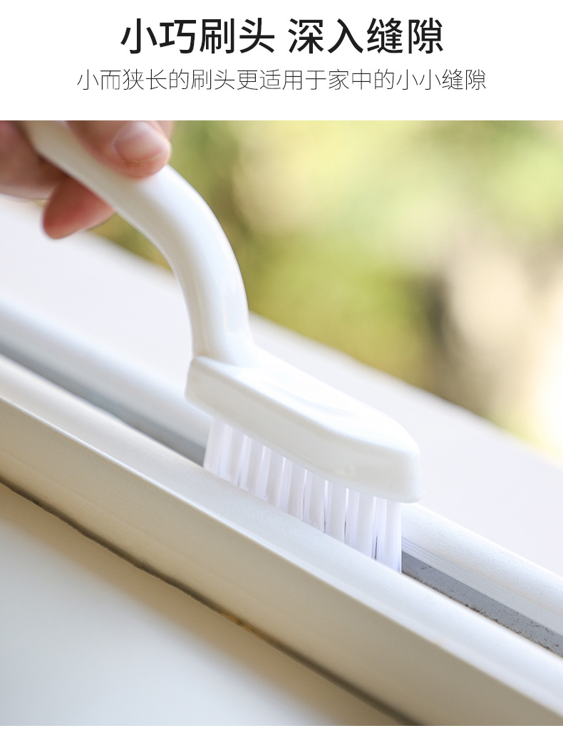 A small brush for cleaning the corners of the bathroom tile walls without blind spots, a toilet brush for scrubbing floor gaps, and a bathroom grouting and cleaning brush pic 7