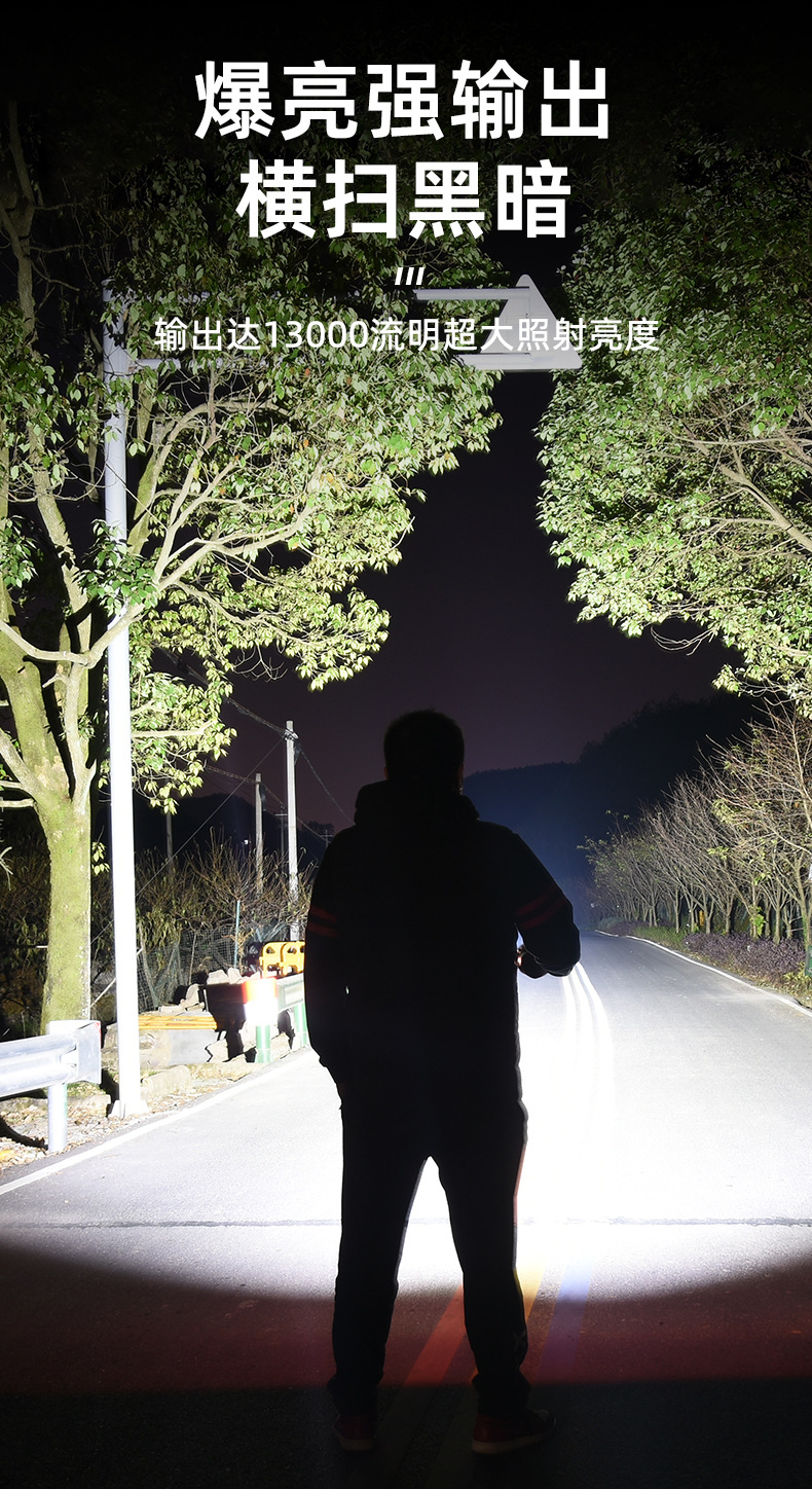 跨境抖音新款G999定焦月光宝盒13000流明远射充电宝10000毫安详情6