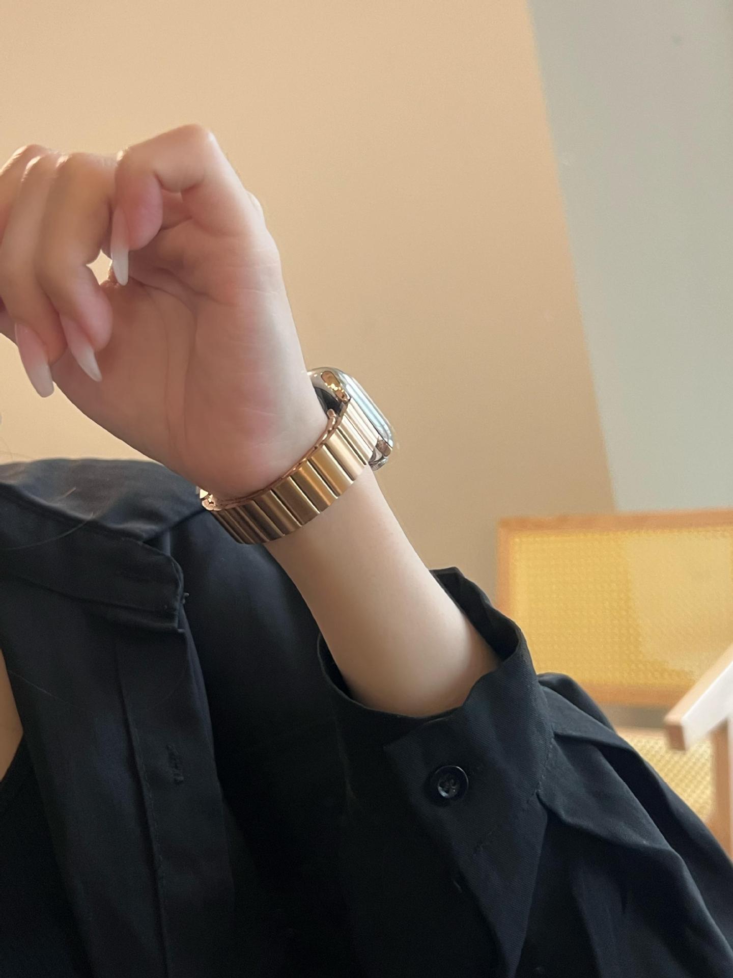 iwatch表带S10女高级感适用applewatch苹果手表98代76SE5金属钢带详情14