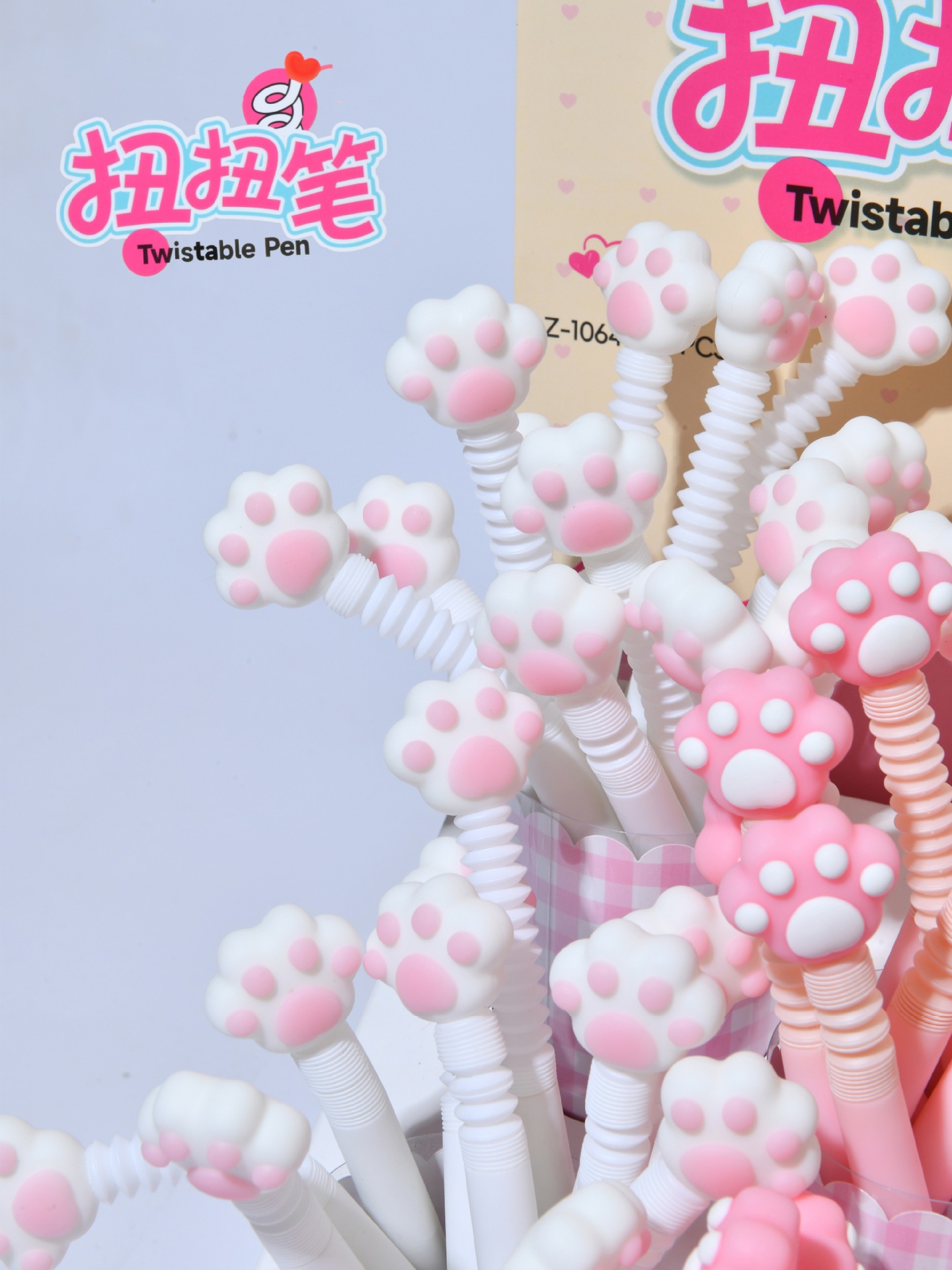 新品花朵扭扭中性笔小学生解压高颜值创意文具签字笔毛线花工艺品礼品详情14