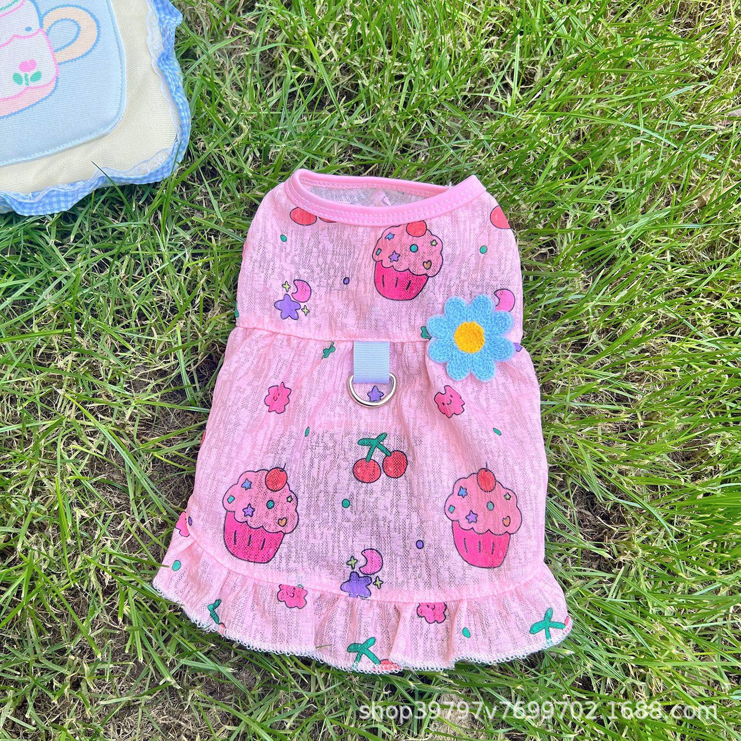 Pet clothing, dog and cat clothes, vests, skirts, cool summer clothes, anti-shedding, breathable, cute, and easy to pull out pic 12