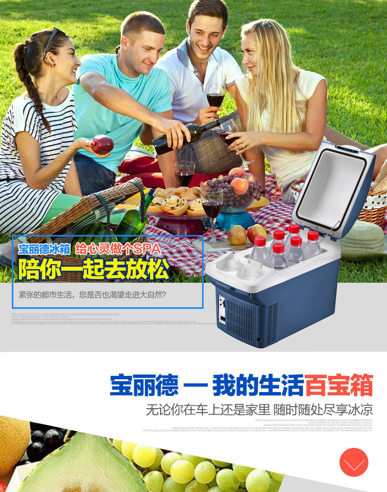 车载冰箱6升家车两用冷热箱汽车冰箱迷你小冰箱印LOGO详情20