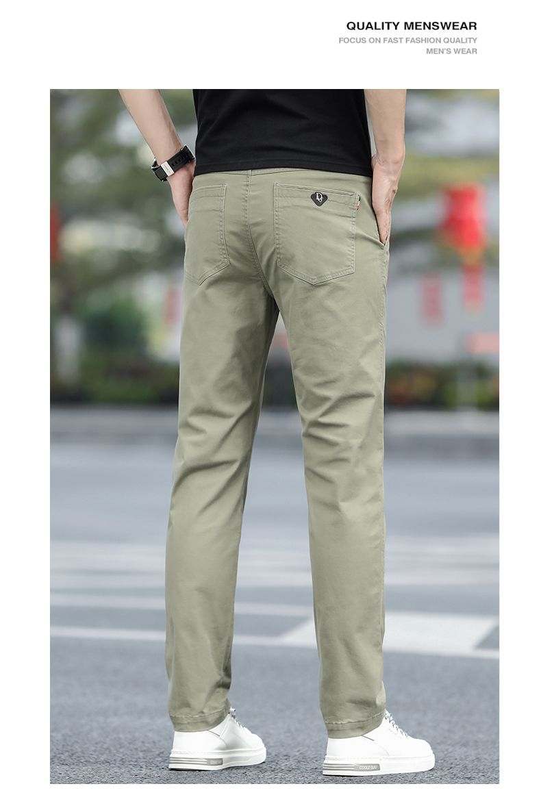2025新款男士纯棉休闲裤宽松直筒长裤商务百搭春夏高端潮流裤子详情13