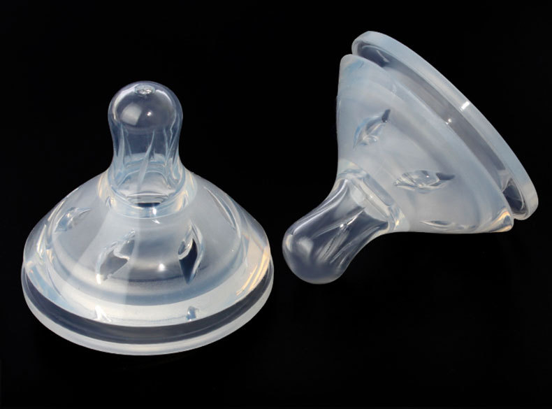 婴儿宽口奶嘴仿母乳防胀气食品级母婴液态硅胶奶嘴一口吸奶嘴批发详情8