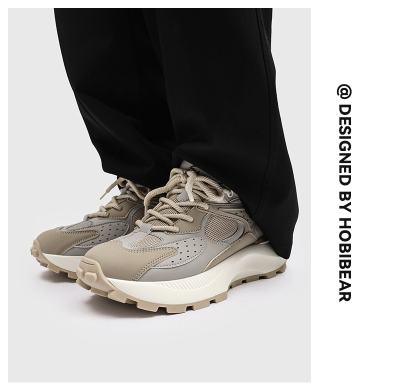 哈比熊男鞋春秋季潮牌透气厚底老爹鞋男款休闲跑步运动鞋青年潮鞋详情23