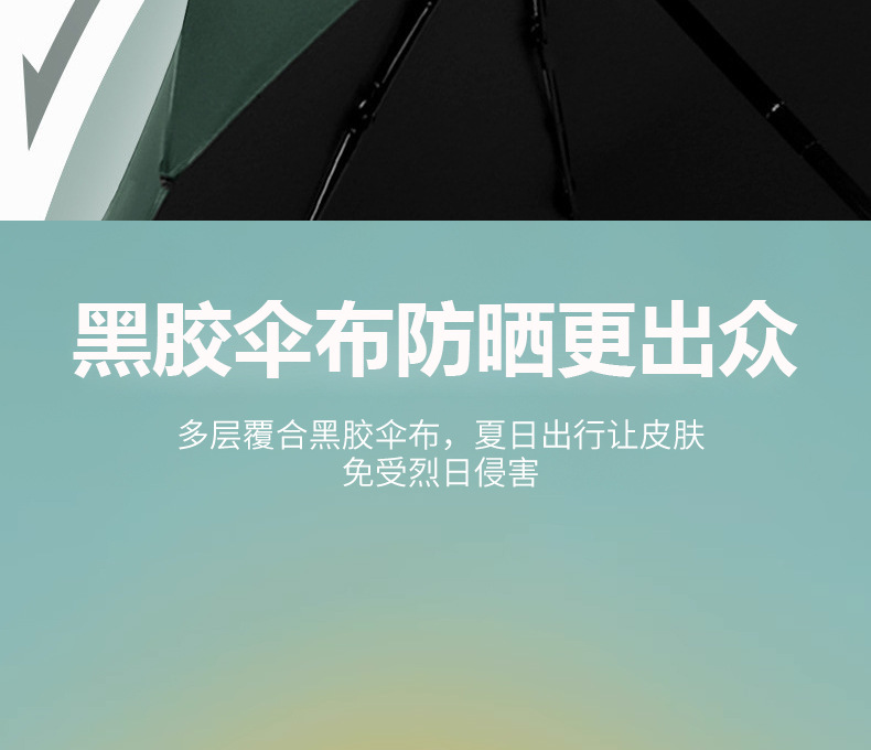 全自动防紫外线UV雨伞可印制logo居家日用品挡风遮阳防雨工具雨伞详情9