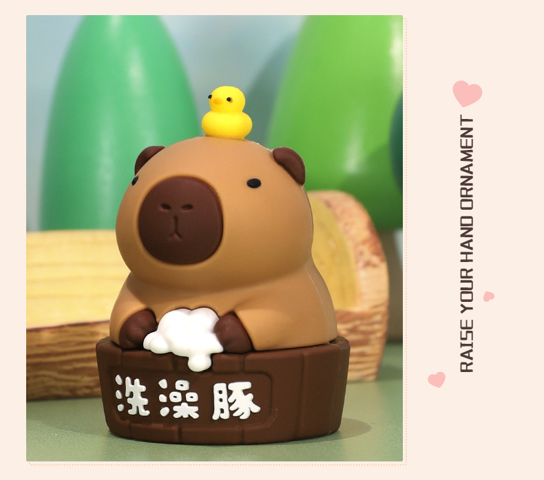 卡皮巴拉摆件可爱小摆件办公室桌面装饰摆件卡通创意礼物工艺品详情12