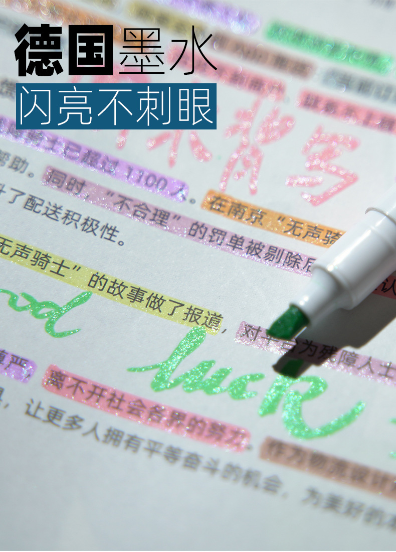 Factory direct supply of Weiya Hui Flash Highlighter 22112, 12-color flash Highlighter 22112 pic 6