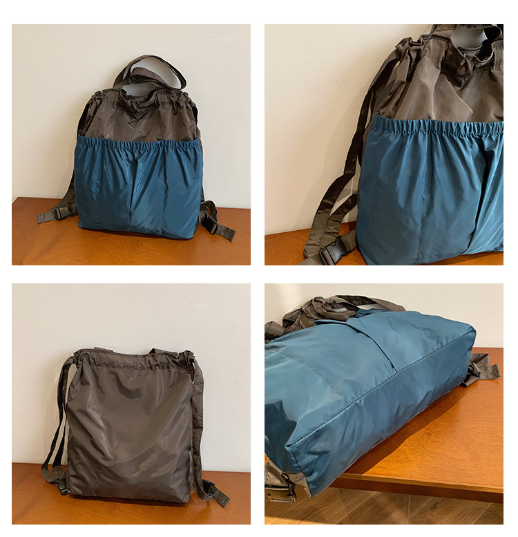 新款单肩包托特双肩折叠包手提简约通勤大容量时尚便携详情11