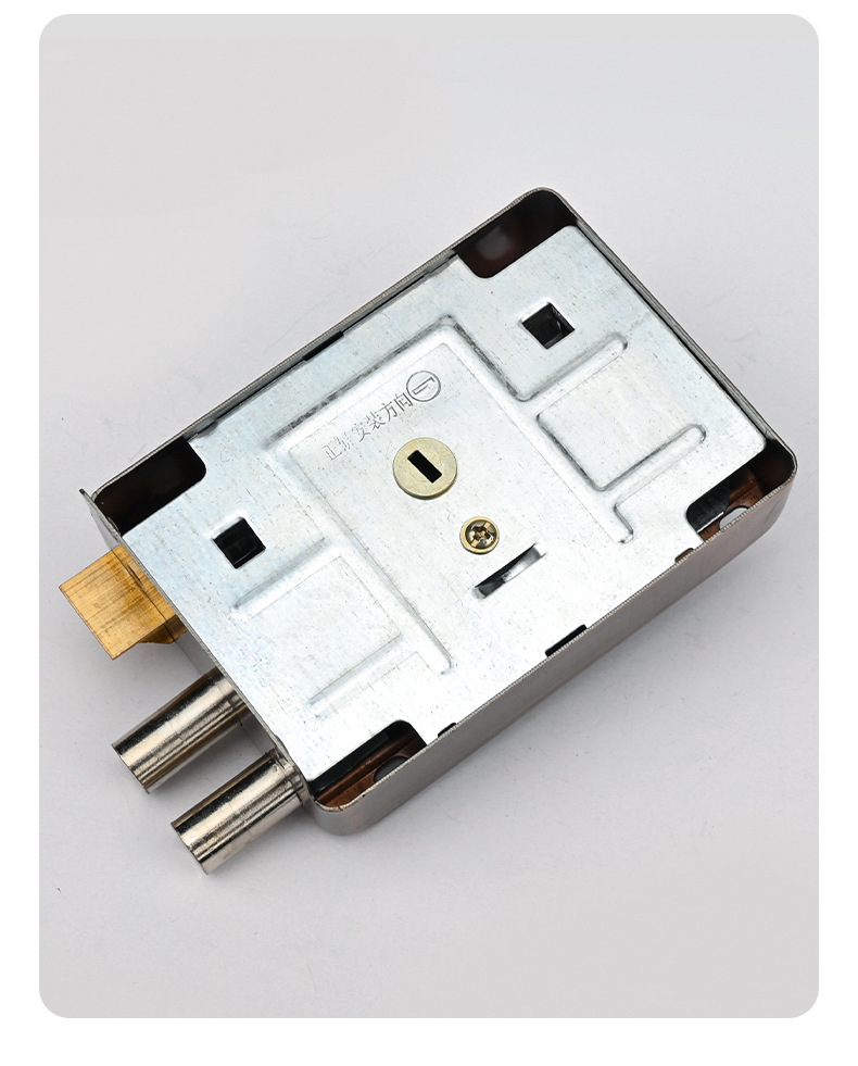 Indoor and outdoor old-style exterior anti-theft door lock, red bronze iron door, wooden door, garage door, three-safety lock, cross pic 13