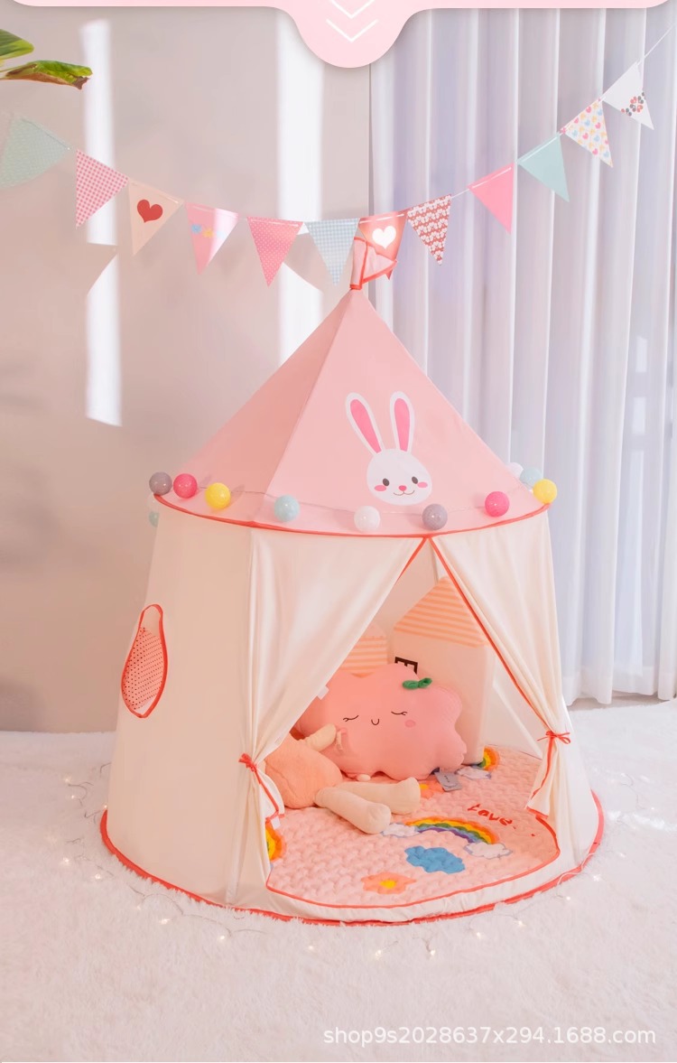 跨境专供新款儿童游戏屋厂家直销印第安人帐篷蒙古包现货一件代发详情5