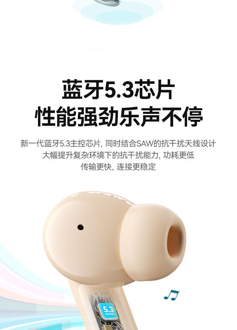 895B半入耳跨境新款高音质无感舒适佩戴超长续航数显运动私模通用详情12