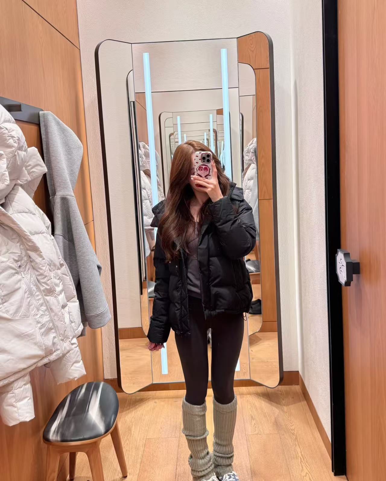 lulu同款泡芙五格杜邦三防可溯源90白鸭绒羽绒服女短款防寒面包服详情21