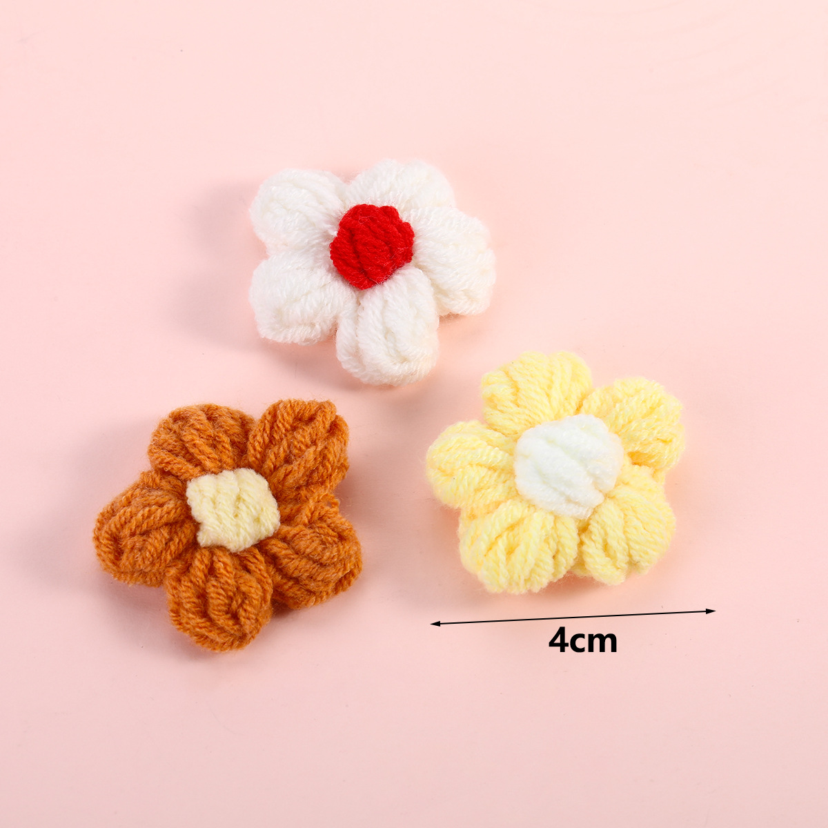 Cute handmade choux pastry, cotton, wool, thread, flower diy accessories, corsages, clothing accessories, bag pendants materials pic 7