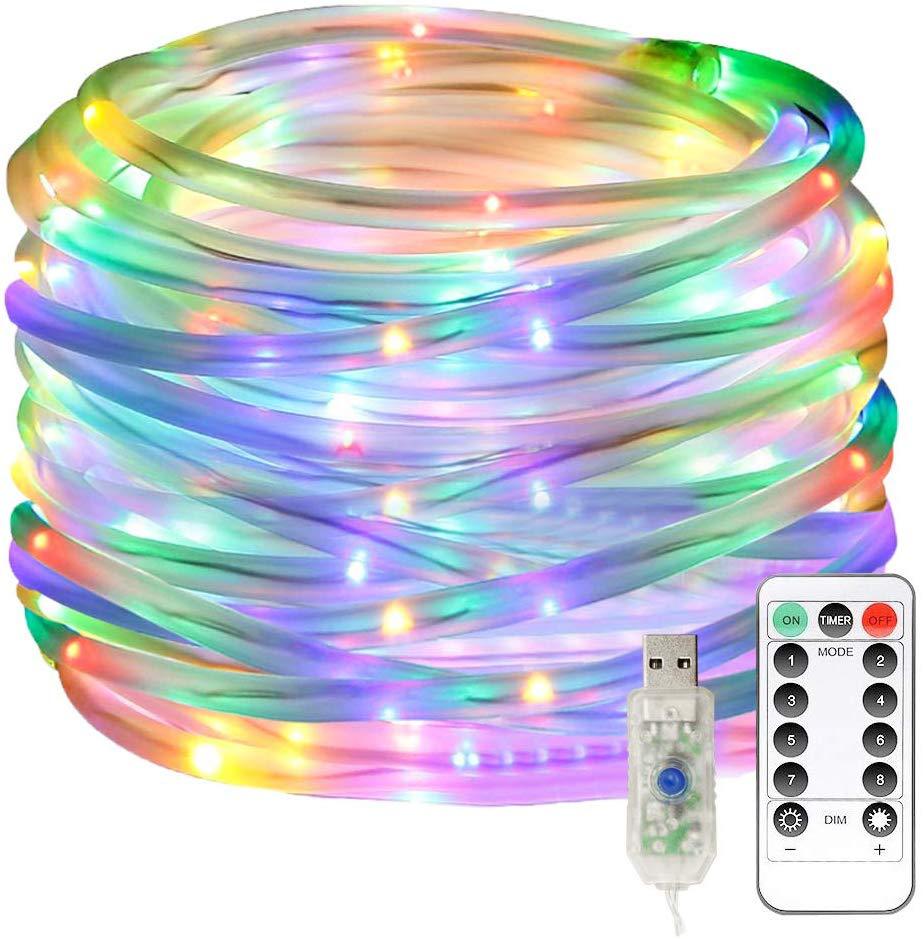 Best-selling solar tube light strings, battery boxes, round tube light strings, courtyard and garden waterproof rope light strings on Amazon e-commerce pic 7