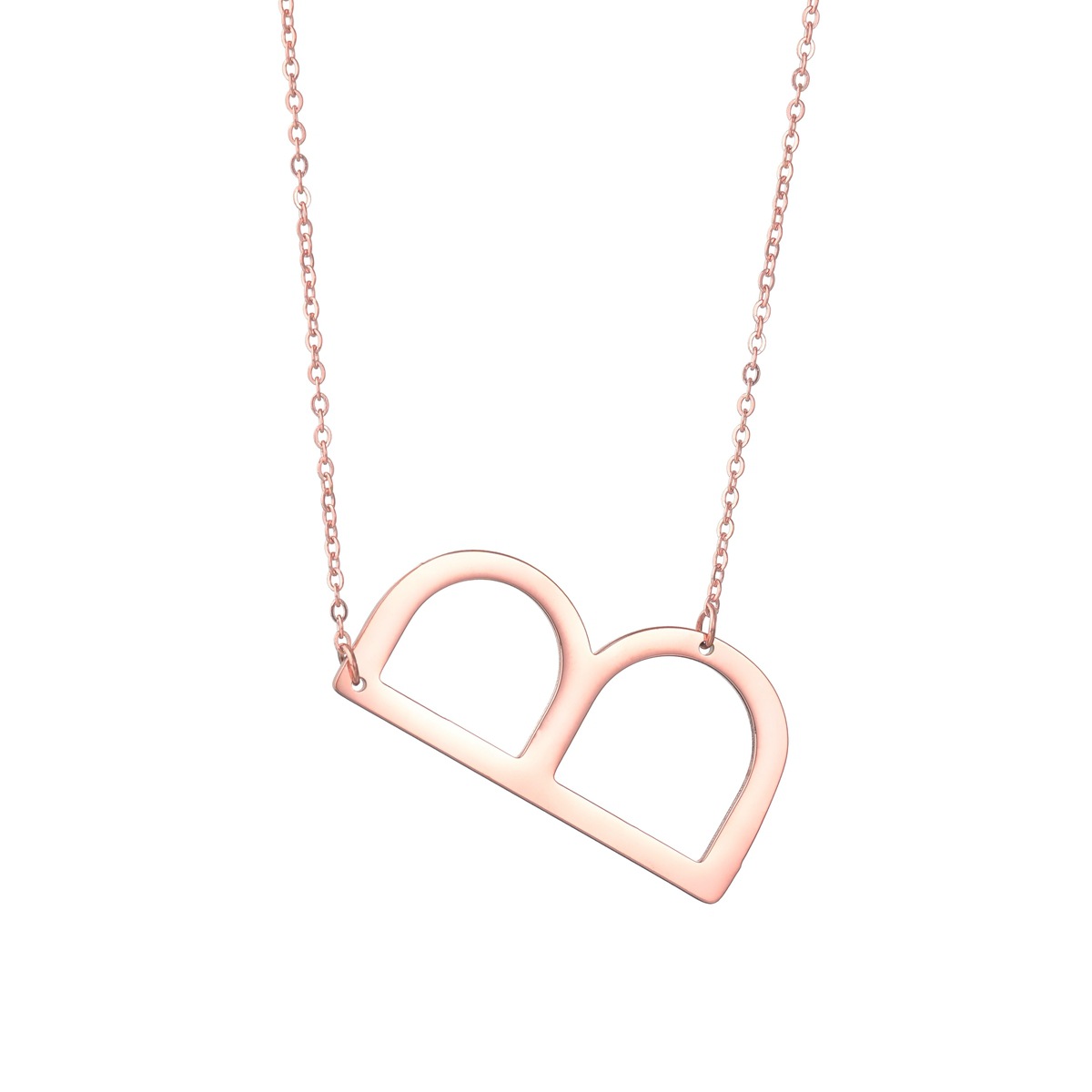 A popular cross-border supply of 26 English large letter necklaces for fashionable couple pendants in Europe and America, with one-piece consignment pic 4