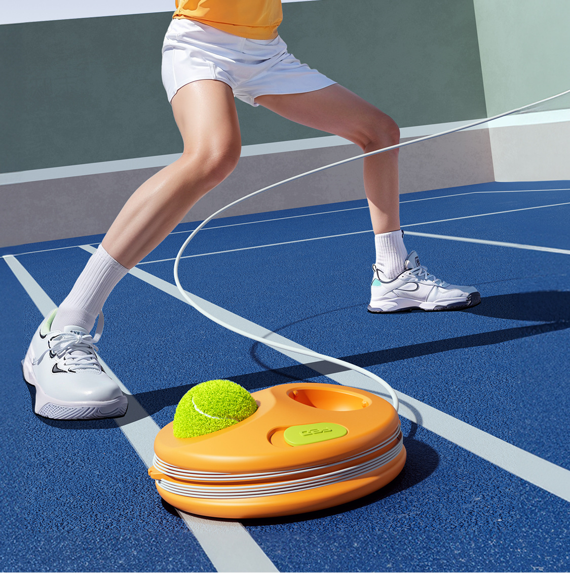 飞尔顿铝合金网球拍女生初学者男单人休闲带线网球回弹训练器套装详情6