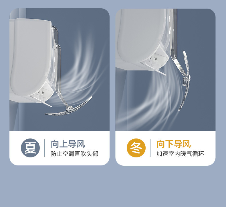 Wind shield, air conditioning accessories, anti-direct blowing cold air outlet wind shield, air guide plate, dust cover, hanging universal baffle pic 7