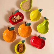 Creative fruit dipping saucers, household ceramic snack saucers, hot pot condiment saucers, vegetable saucers, cute differently styled and flavored saucers pic 21