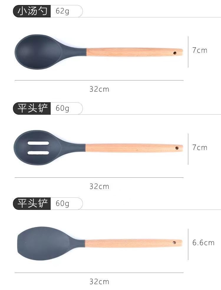 家用跨境硅胶厨具刀具搭配厨房不锈钢厨具多功能20件套厨房套装详情19