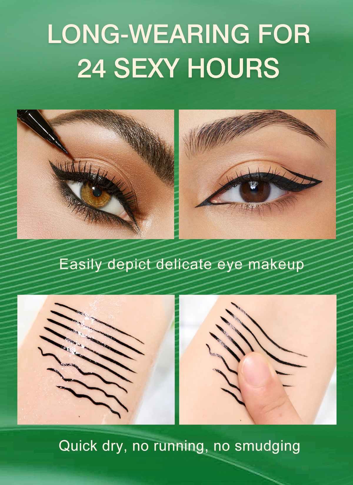 Cross-border exclusive bob eyeliner liquid pen, quick-drying, waterproof, long-lasting, non-smudging, natural and smooth, extremely fine eyeliner for the eyes pic 7