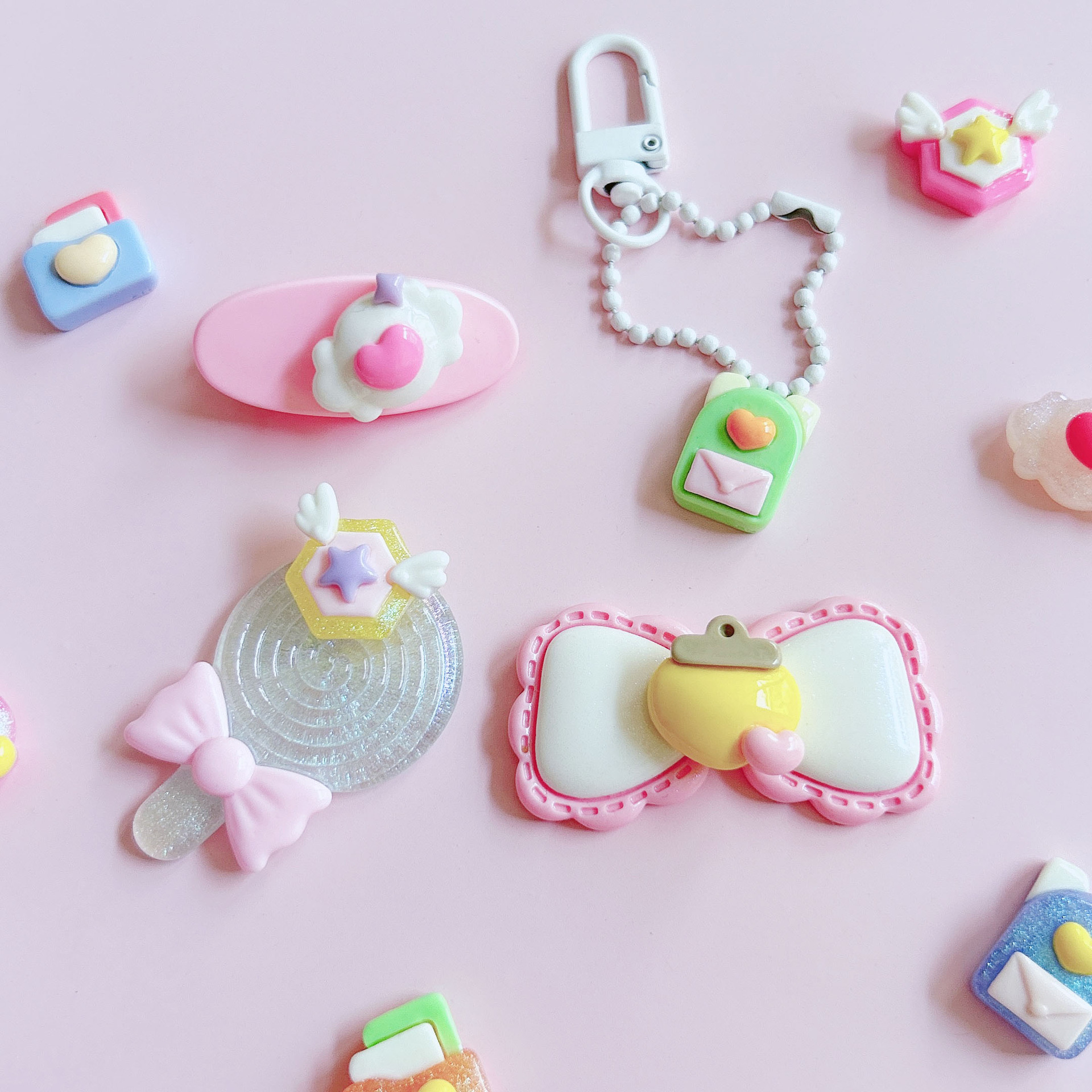 xn Cute and heartwarming decorative matching series Handmade Hair accessories, hair clips, pendants, diy accessory stickers pic 10