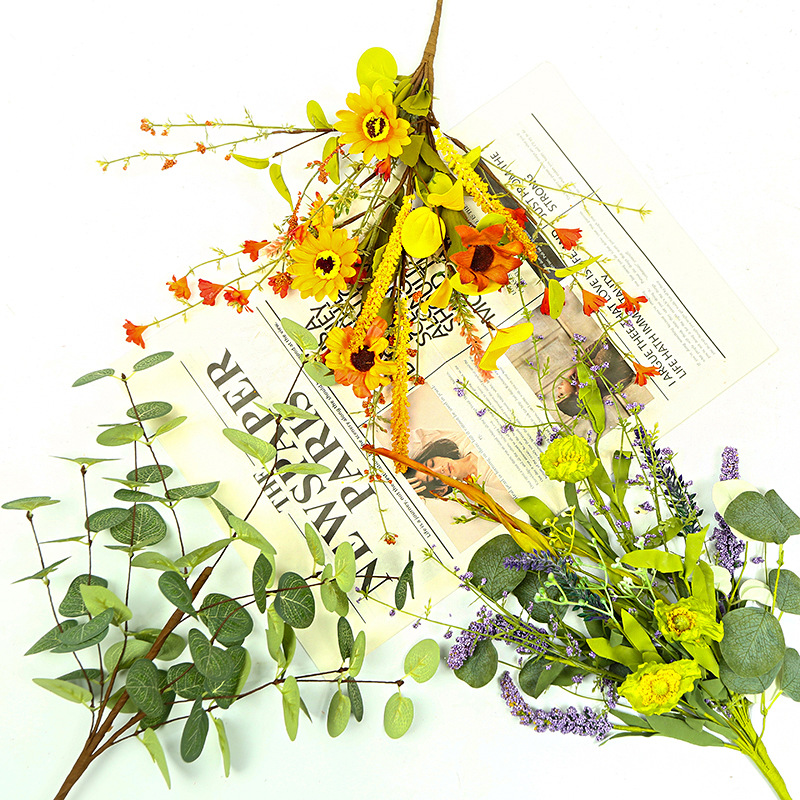 跨境仿真花束爆款装饰摆件植物小雏菊薰衣草仿真花尤加利仿真绿植详情15