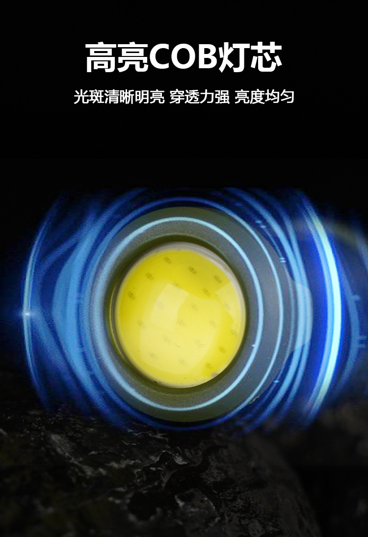 爆款多功能钥匙扣灯户外便携迷你应急led工作灯露营带挂钩手电筒详情2