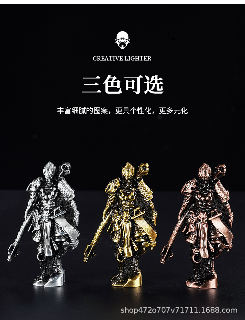 Sand gold cross metal sculpture warrior image incense burner Delta incense burner pic 9