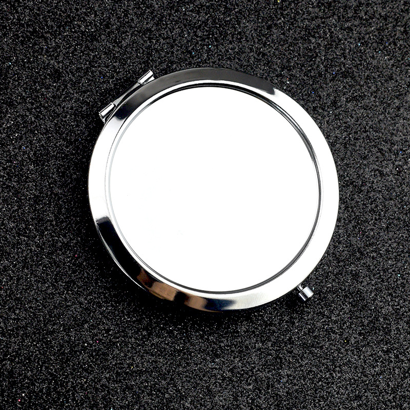 金属镜底 化妆镜 镜子底胚 双面折叠小镜子滴胶公司logo图详情10