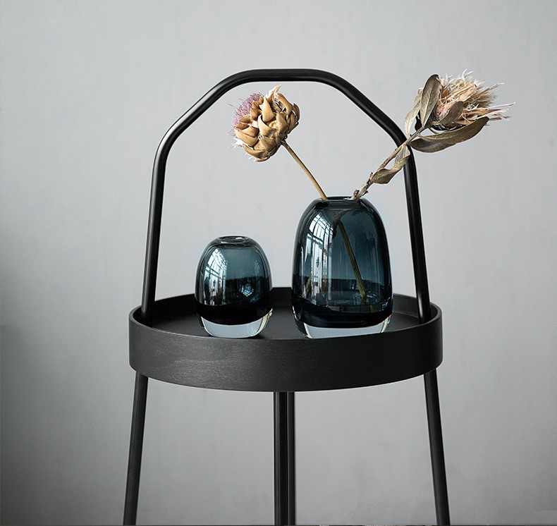 现代轻奢琉璃花瓶客厅插花玻璃花器会议桌玄关摆件高级感玻璃装饰详情23