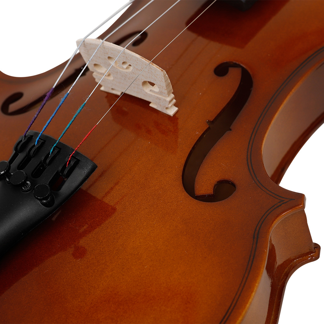 Multi-functional violin set: bow, case, shoulder rest, tuner, rosin, strings, chin rest, fingerboard, stickers, guitar stand, door handle, gloves, storage, suitable for saxophone pic 17