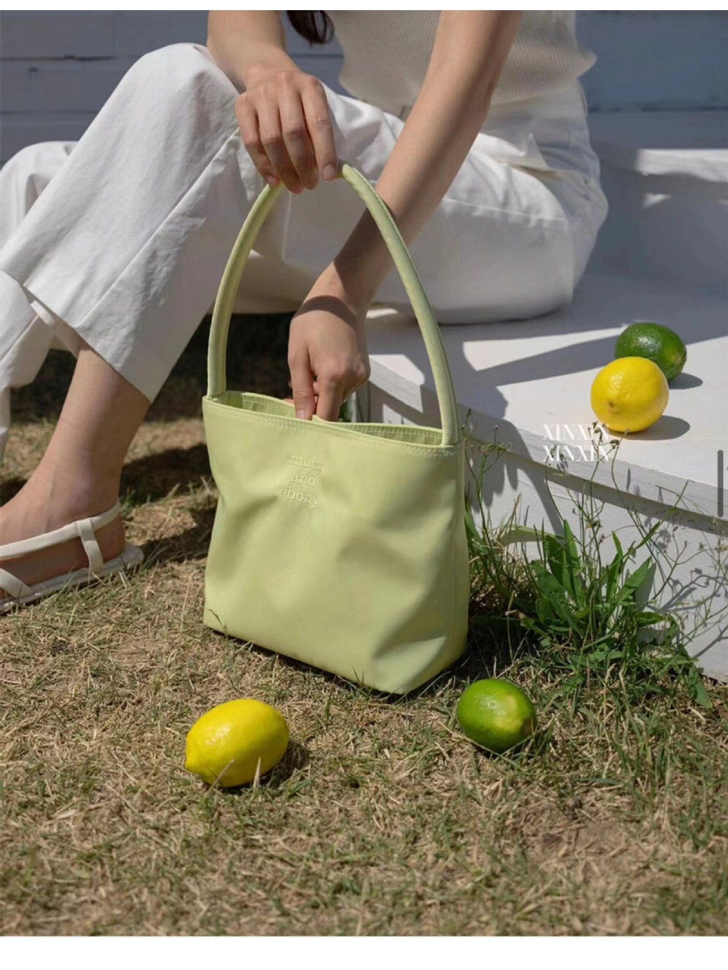 much and eboy2024 new bucket bag, a simple, casual and versatile handbag for women with nylon axils pic 6