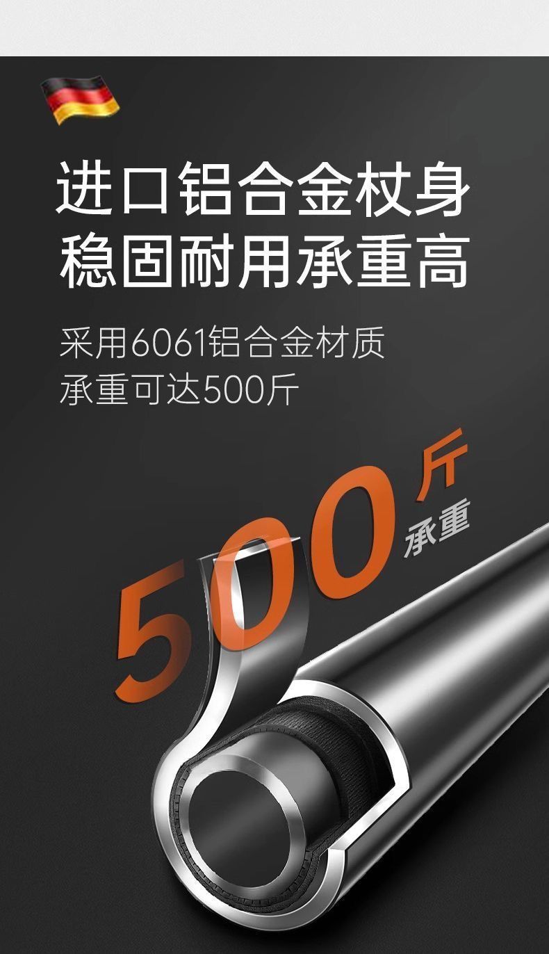 拐杖老人带灯防滑结实防摔手杖伸缩折叠四脚老年人拐棍四角助行器详情10