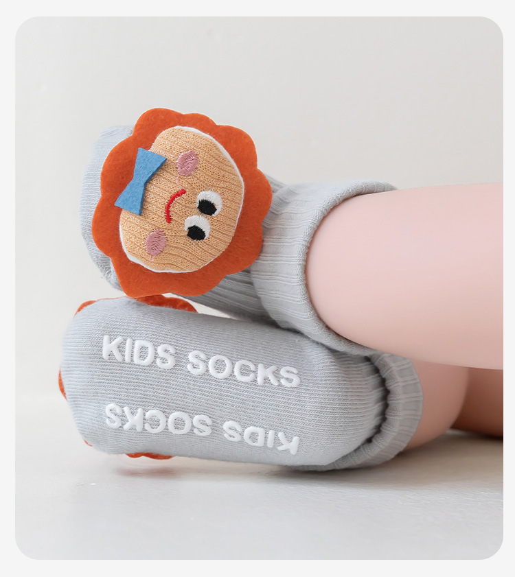 2025 Baby Socks of Class a, new cotton socks, cartoon double-needle baby socks, glue mid-tube newborn socks 0-9 pic 14