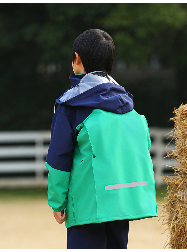 儿童分体雨衣雨裤套装防水全身中小学生男女童中大童骑行户外雨披详情16