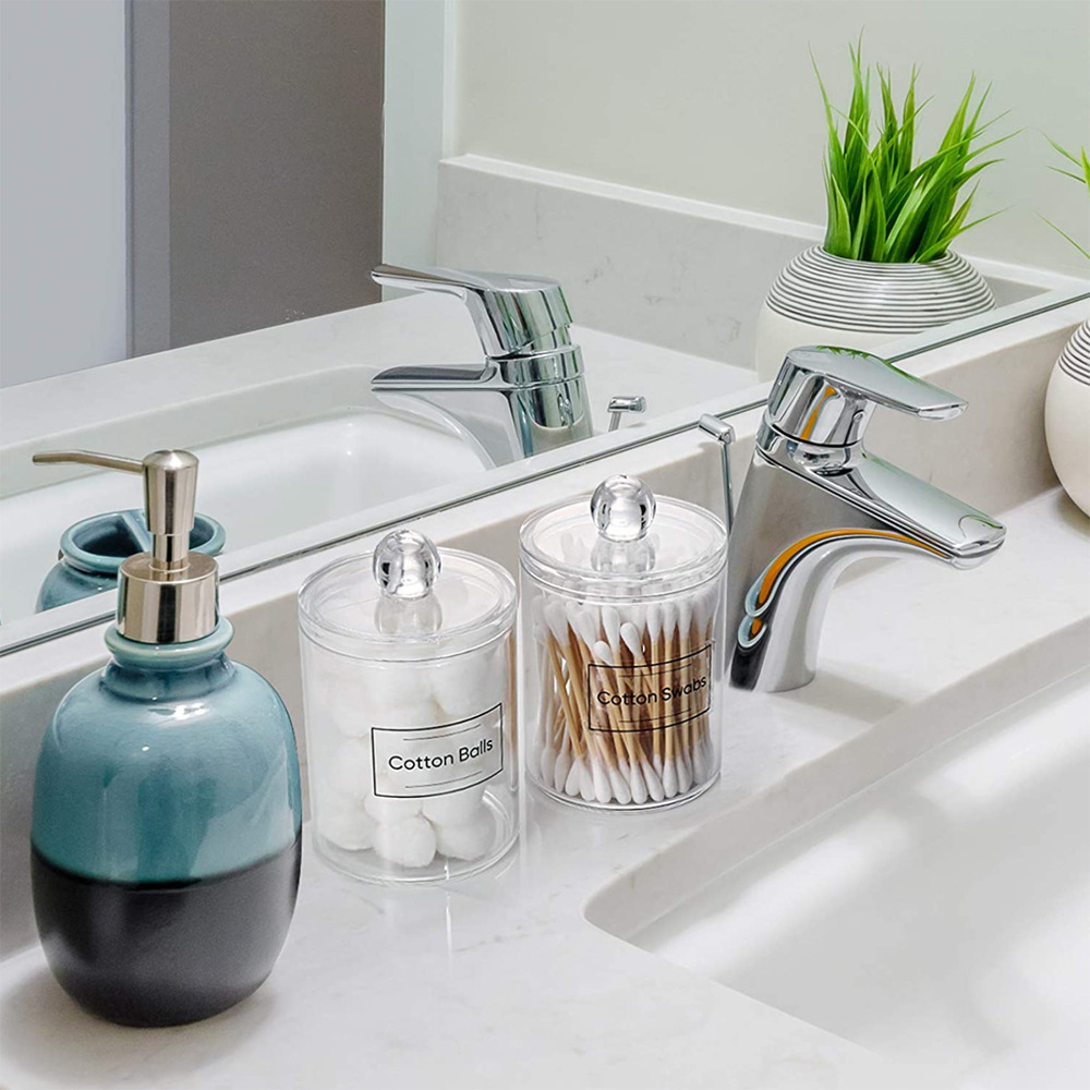 Cotton swab boxes, round cotton swab storage boxes, bathroom can storage cans, transparent toothpick boxes, dental floss boxes are selling well across borders pic 3
