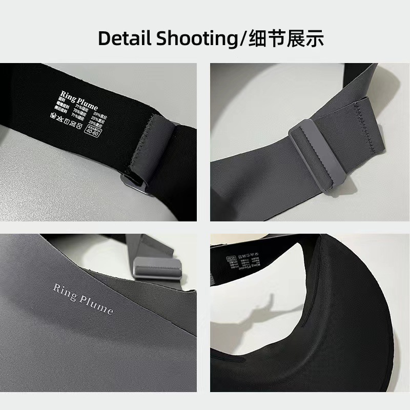 UPF50+可折叠无痕防晒帽子女防紫外线轻薄运动遮阳帽夏季无感一体详情4