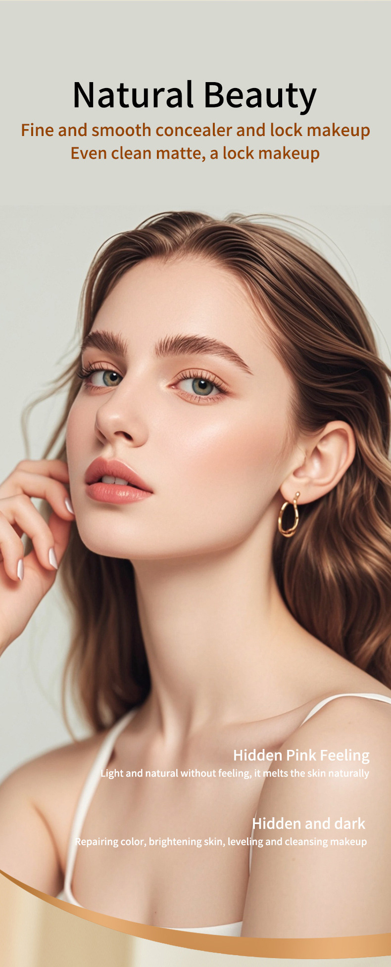 【 Cross-border Exclusive 】Bosuya Long-lasting Moisturizing Concealer Foundation, Pore-Invisible and Non-Smudging bb Cream Wholesale pic 4