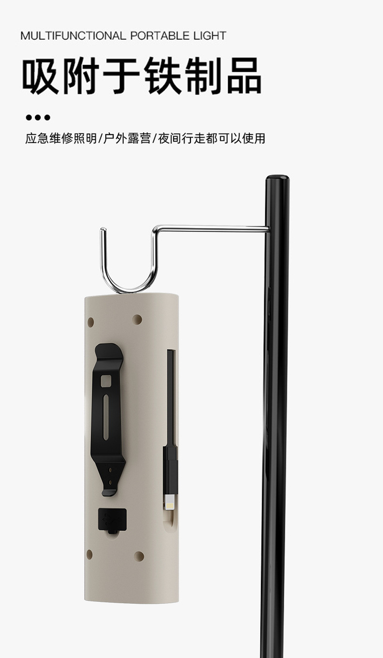 New cross-border LED bicycle light, outdoor night fishing, cycling with warning, multi-functional COB strong bald light pic 11