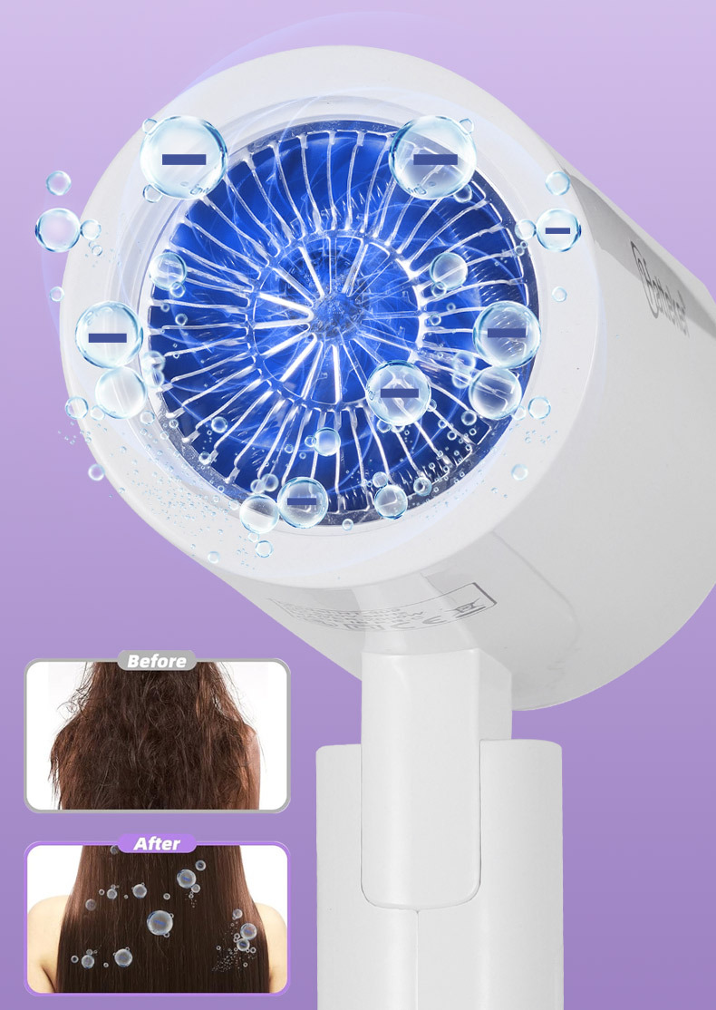 HATTEKER cross-border new type hair dryer, household foldable hair dryer, student dormitory, hair salon multi-speed adjustable hair dryer wholesale pic 7