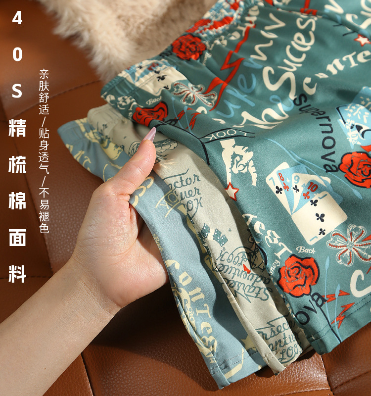 阿罗裤男士内裤纯棉宽松居家短裤肥佬睡裤棉质大裤衩男士四角内裤详情6