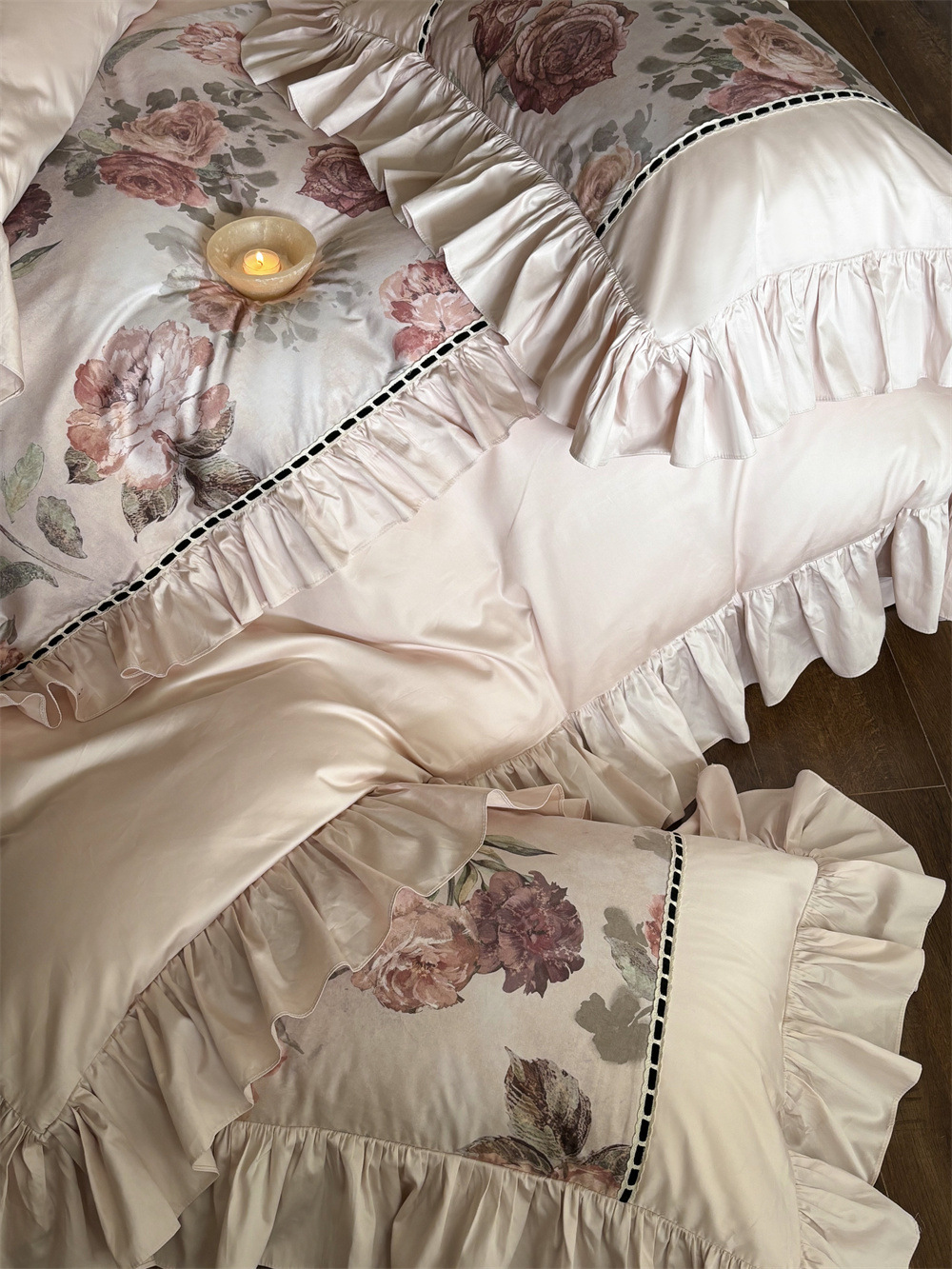 French-style romantic Australian cotton four-piece set, all-cotton rose digital printed quilt cover, soft bedding pic 12