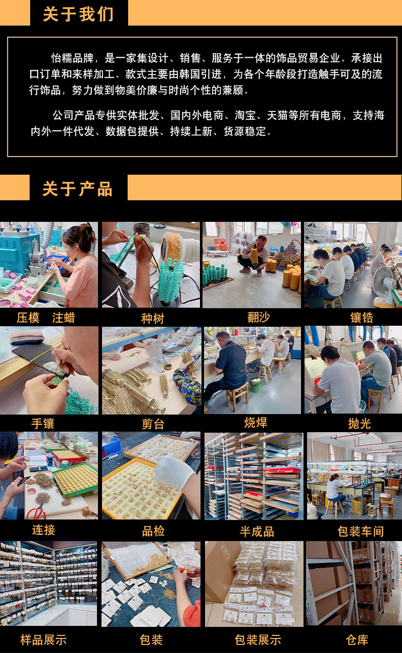 抖音热门同款推荐100款925银针耳环耳坠经典几何长款流苏耳饰批发详情1