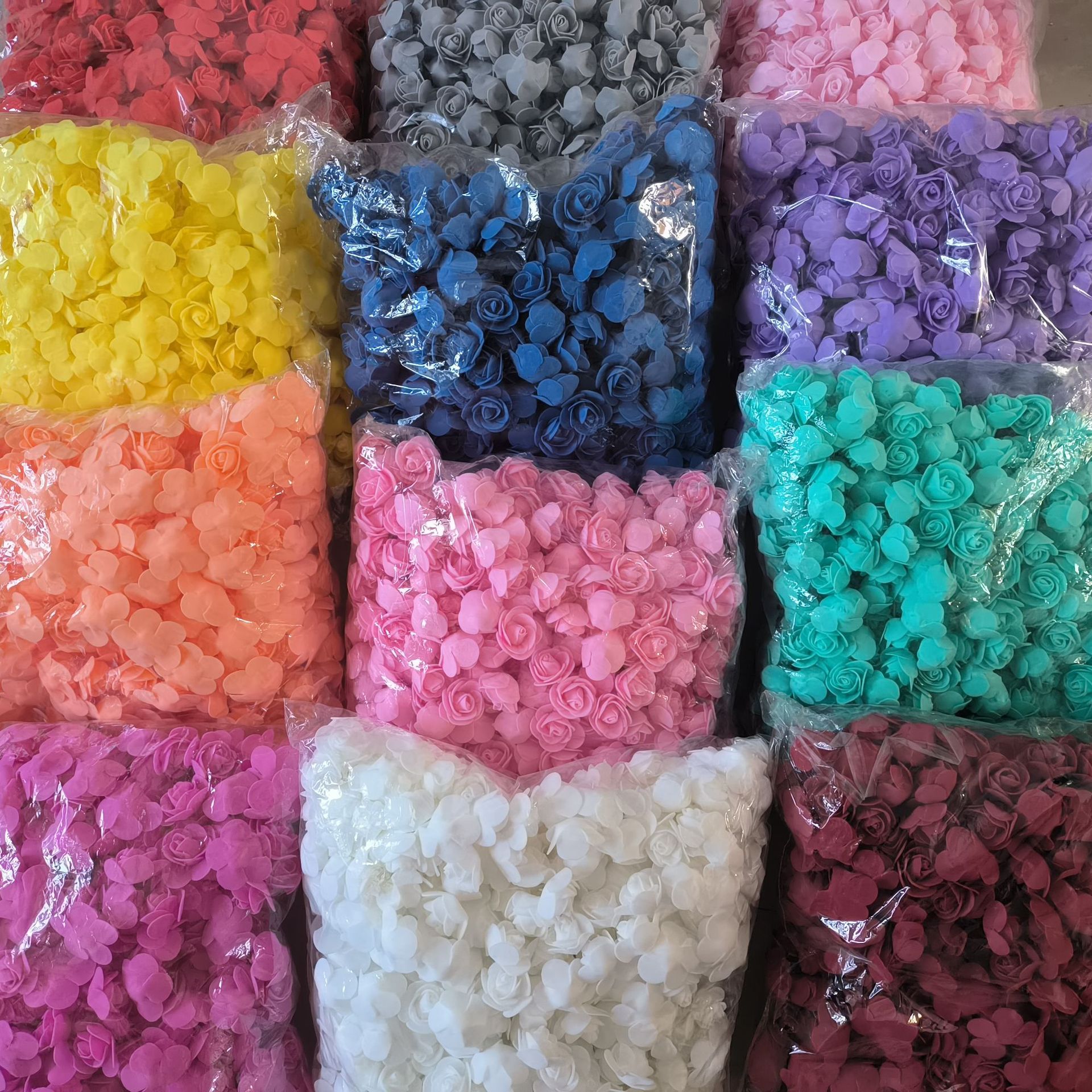 泡沫花仿真玫瑰3.5cm DIY泡沫熊原料配件办公文化仿真园艺装饰材料详情6