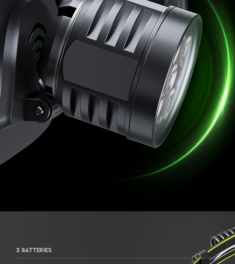 Cross-border white laser long-range headlamp, outdoor zoom headlamp, camping headlamp, multi-functional zoom intelligent digital display headlamp pic 16