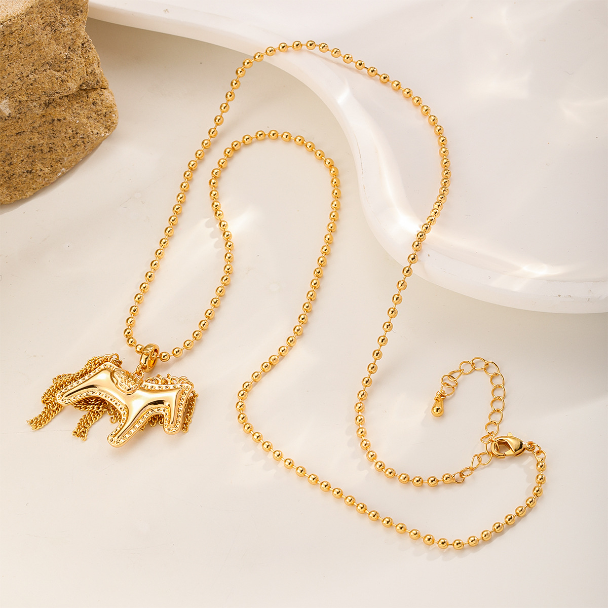 Nasha Tassel Exquisite pendant sweater chain, Get Money Soon Necklace for women 2026 New style couple collarbone chain Neck chain pic 9