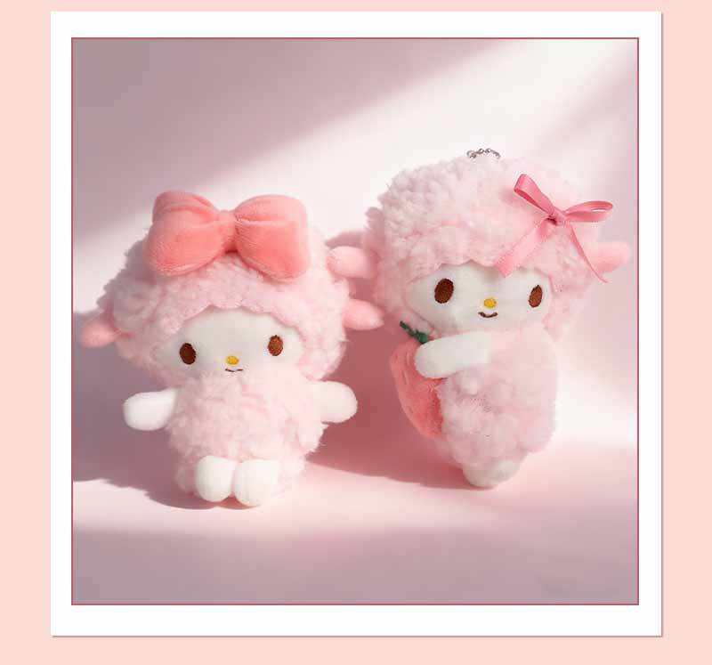 Cute little lamb pendant, pink plush bag pendant, small doll bag pendant, decorative bag, high-end small gift pic 7